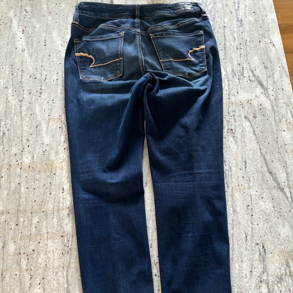 American Eagle Women’s Skinny Super Stretch Jeans, Dark Wash S8 - Picture 4 of 7